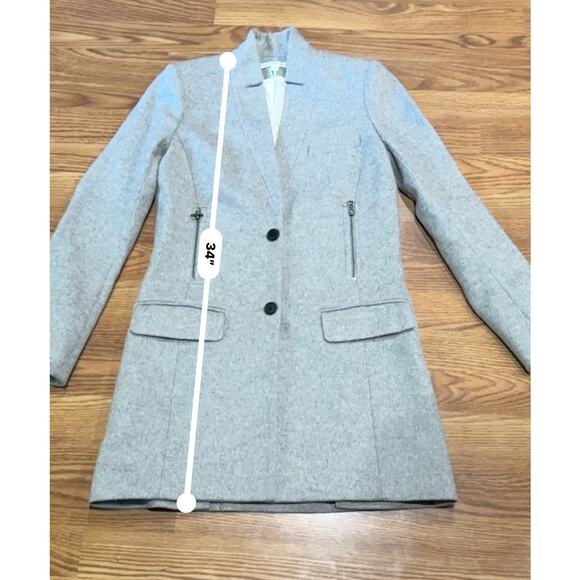 Veronica Beard gray dickey compatible Melange Wool Cashmere Blend coat size 4 - Picture 8 of 16